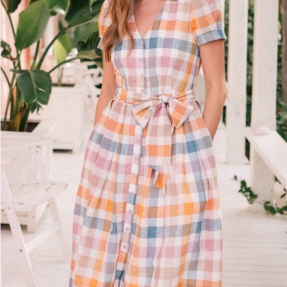 Gal Meets Glam Poppy Gingham Dress - Picture 5 of 14